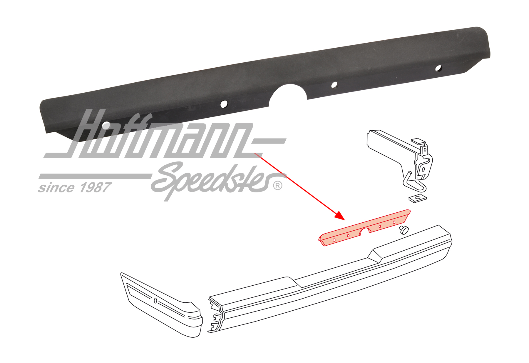 Couvre, pare-chocs, arrière | 255 807 397 | 370-2280-10