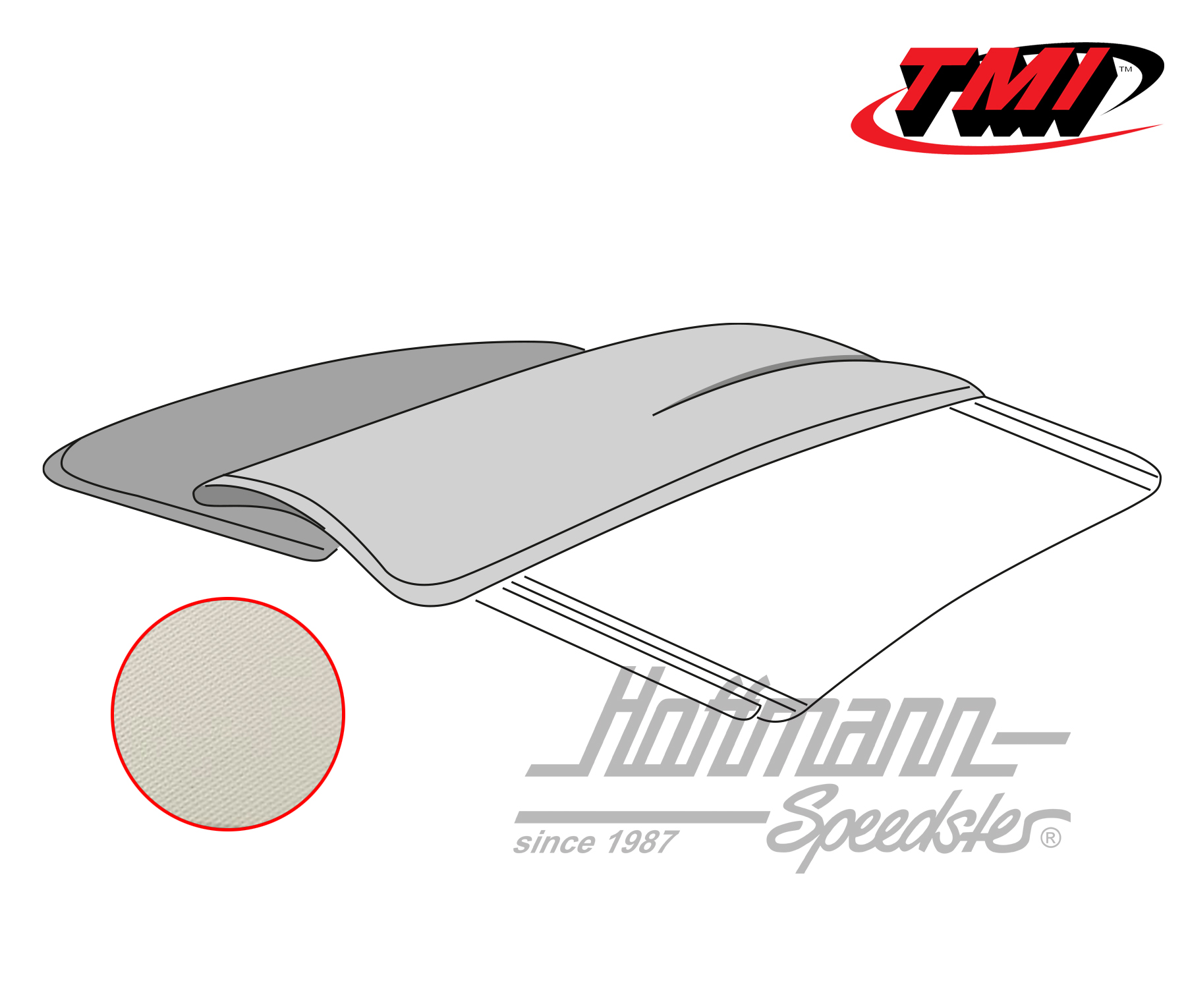 Housse de toit pliant, -55, Vinyle, blanche | 22-1110-41 | 055-7182-10