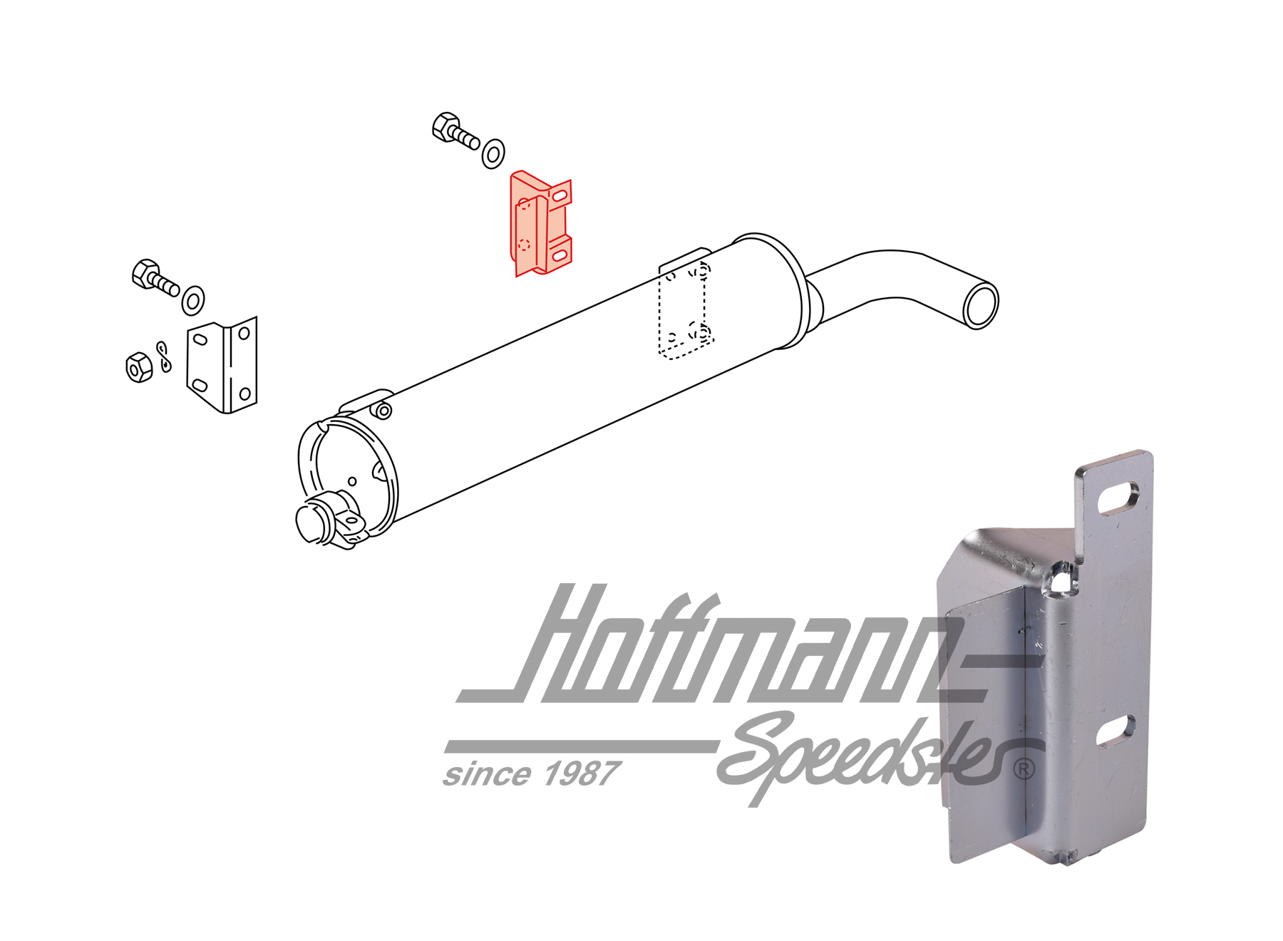 Cadre support, échappement, 1.6-1.7, Diesel, droite | 033 251 375 | 320-3423-02