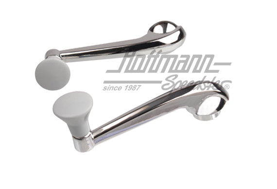 Manivelle de vitre, chromée/grise, -7.67 | 141 837 581 D GY | 020-2372-04