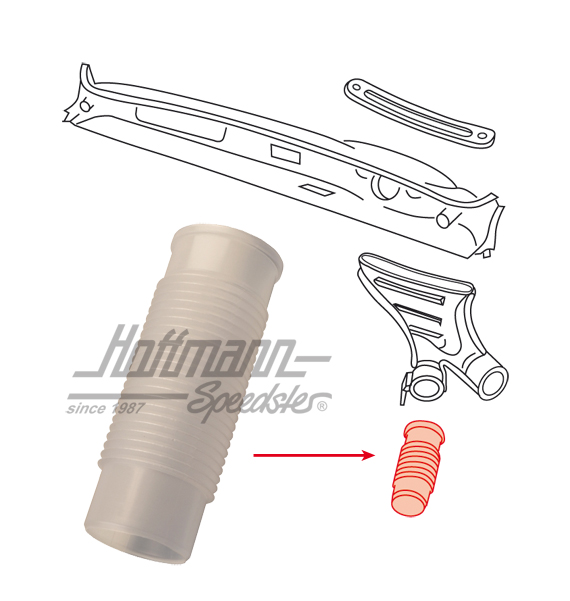 Tuyau, air frais, avant, gauche/droite | 141 255 907 | 066-0123-22
