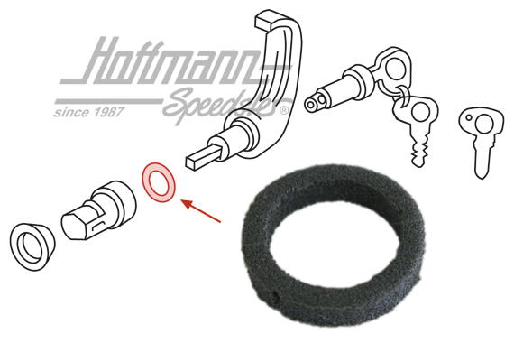 Joint annulaire, poignée de porte coulissante, extérieur | 211 843 731 | 090-6159