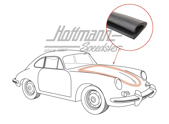 Joint de capot avant, 356 A/B/C | 644 511 901 06 | 510-6490