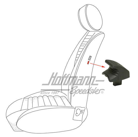 Bouton, verrouillage de dossier de siège | 113 881 633 E | 055-7080