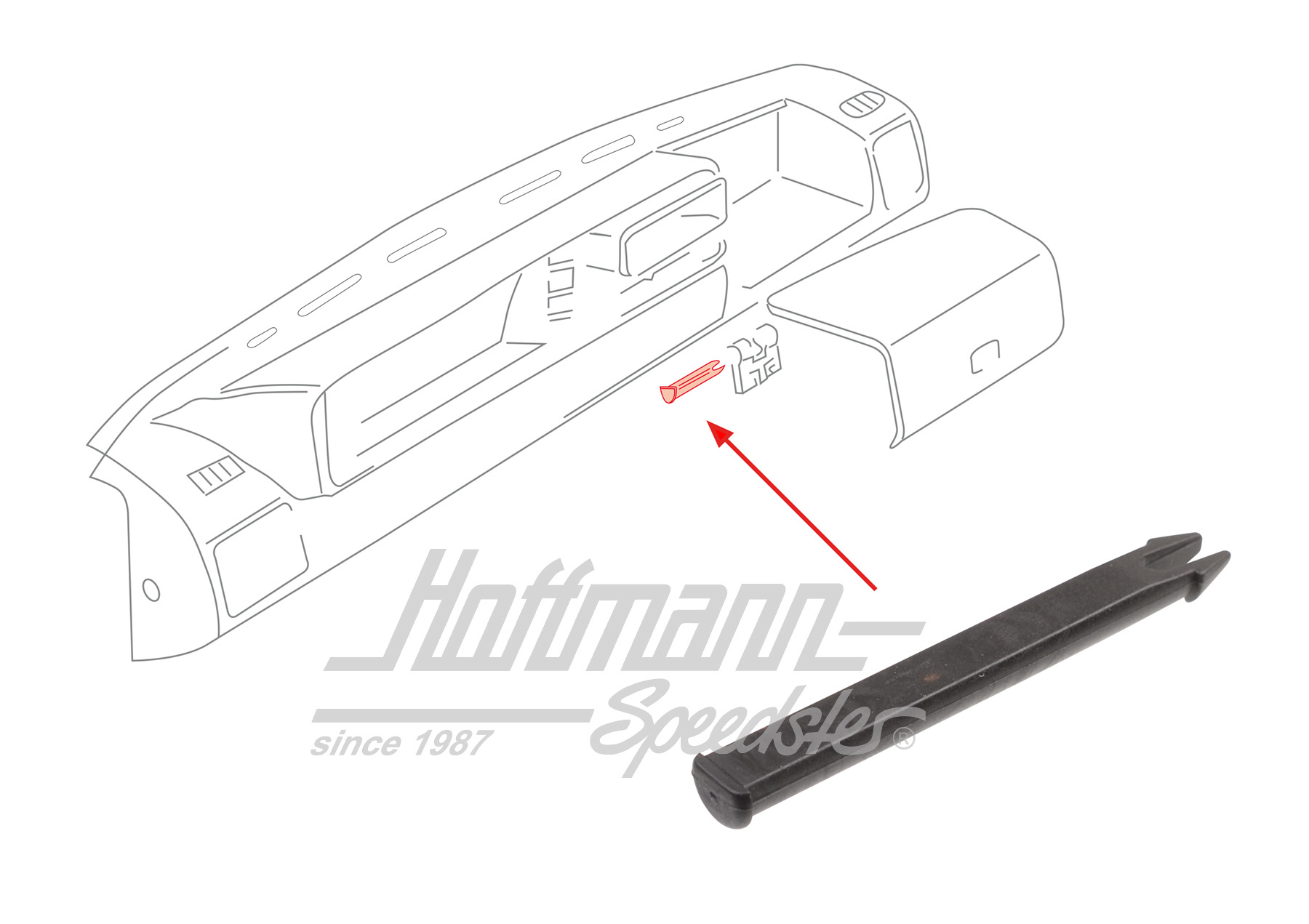 Goupille de charnière, boîte à gants
 | 171 857 149 | 180-5874