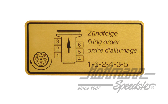 Autocollant "Ordre d'allumage", 911, .84-.89 | 930 006 509 01 | 580-8040