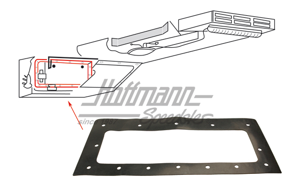 Joint, volet d'aeration, Bus T1 | 211 817 757 | 089-1412-10