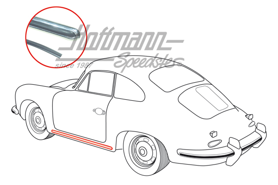 Moulure, sous la porte, 356 B+C, gauche / droite                                                    