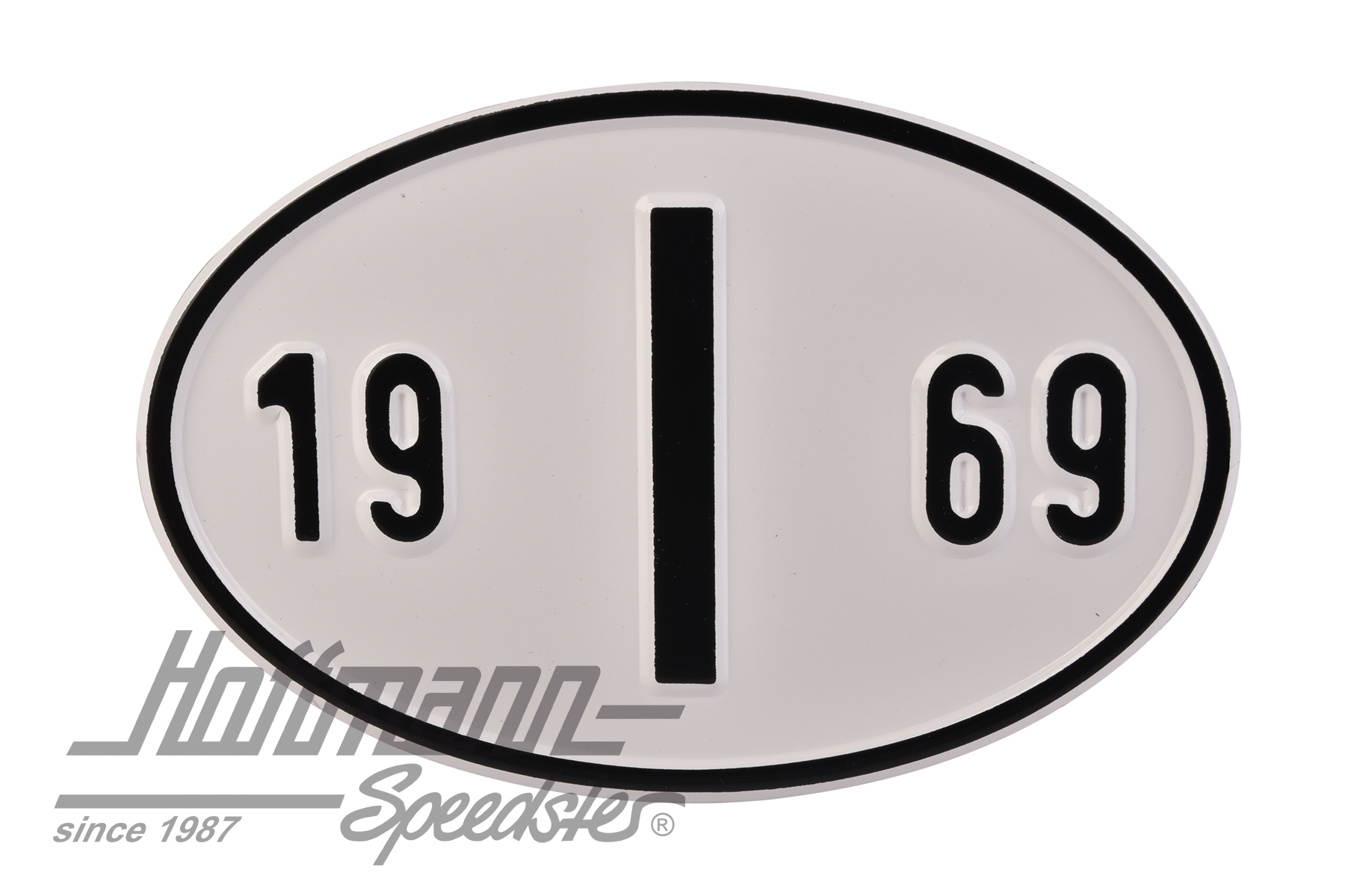 Plaque de nationalité "I", alu, avec année "1969" |  | 020-2402-69