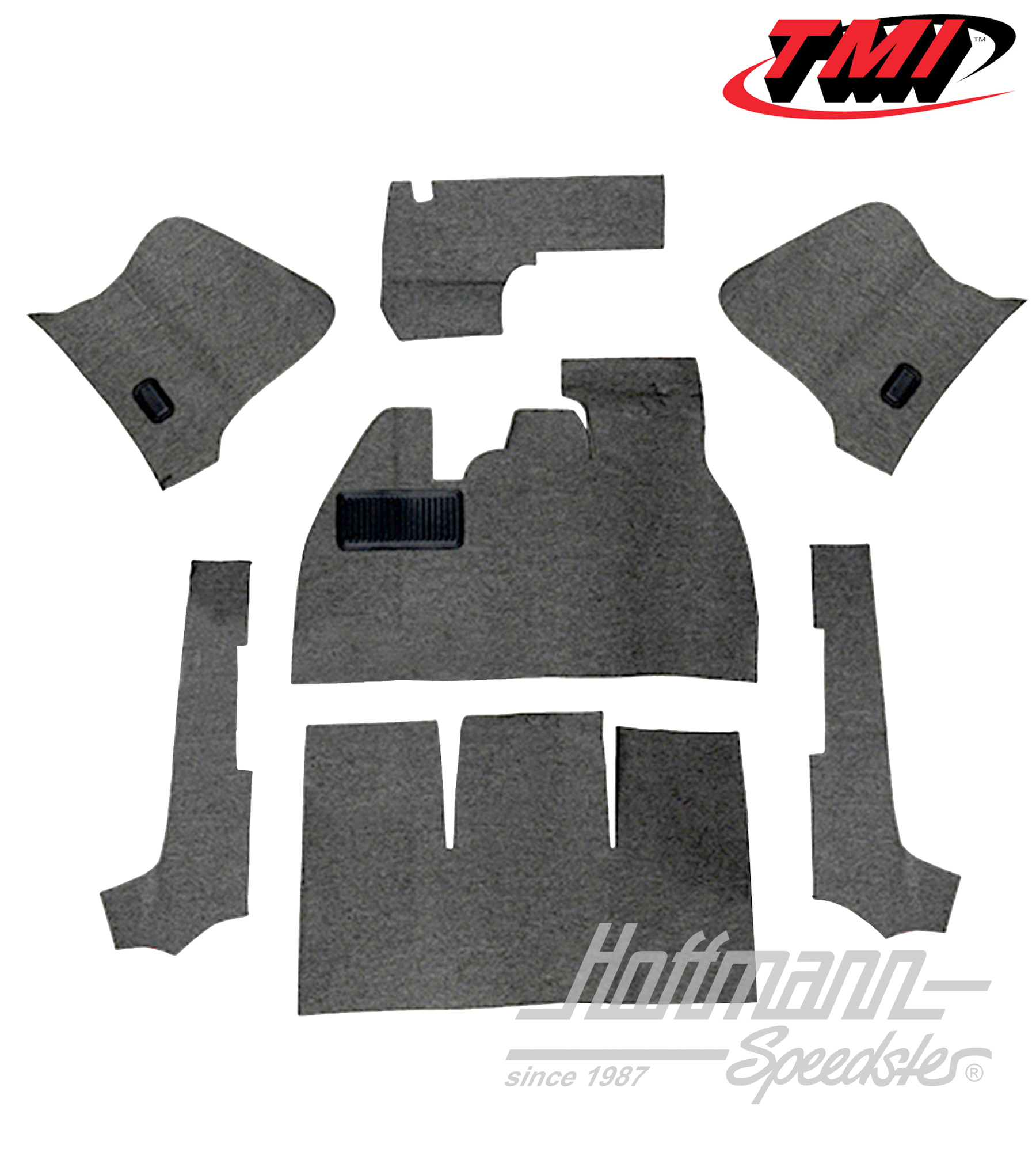 Kit moquettes, Cabriolet, gris, 8.55-7.68 | 34-F1318-407 | 020-5332