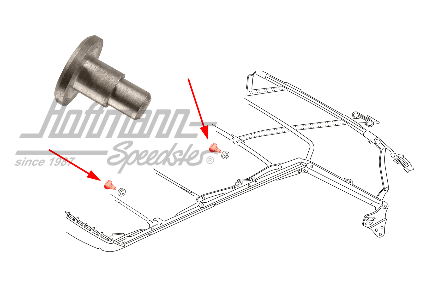 Boulon, armature cabriolet, Cox/Golf 1 Cabriolet                                                    