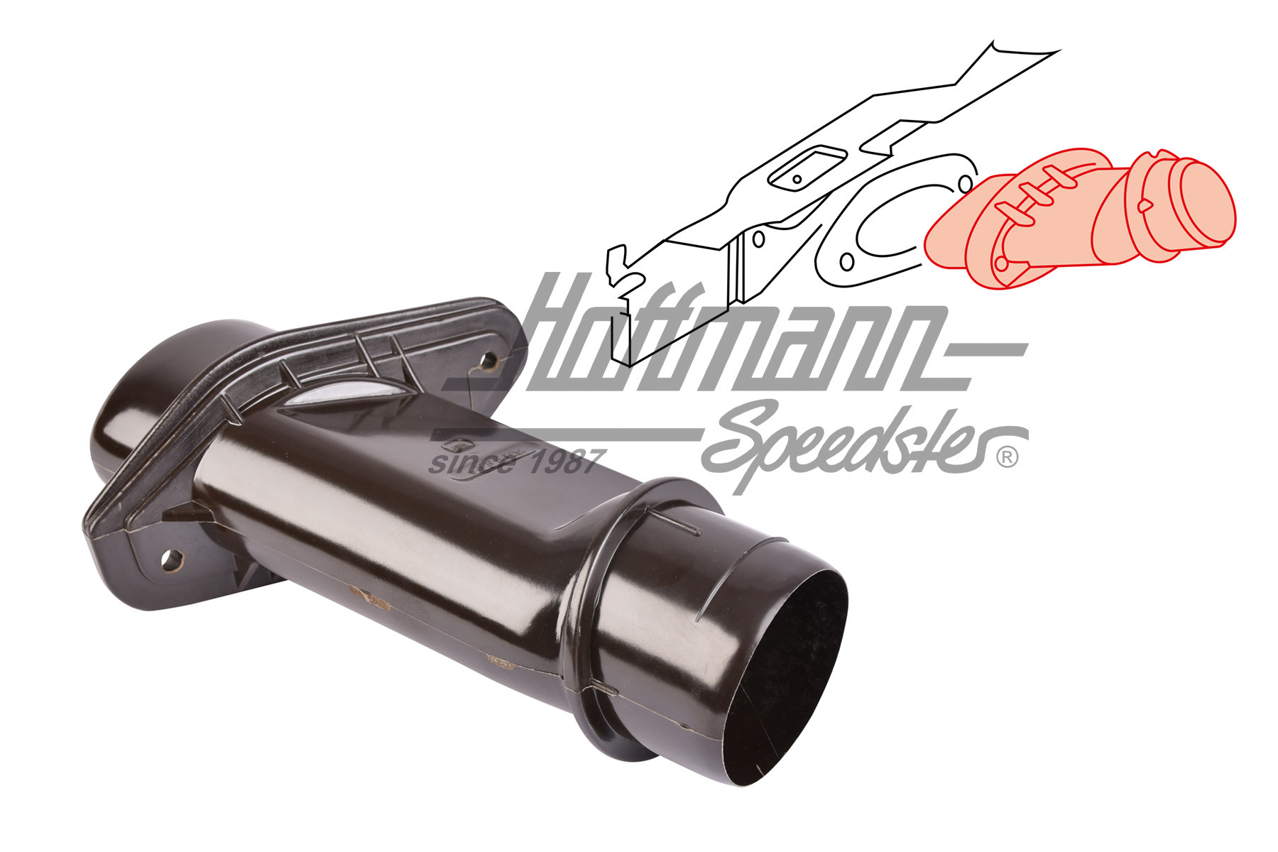 Raccord de tube de chauffage, droite | 111 255 416 F | 020-0262