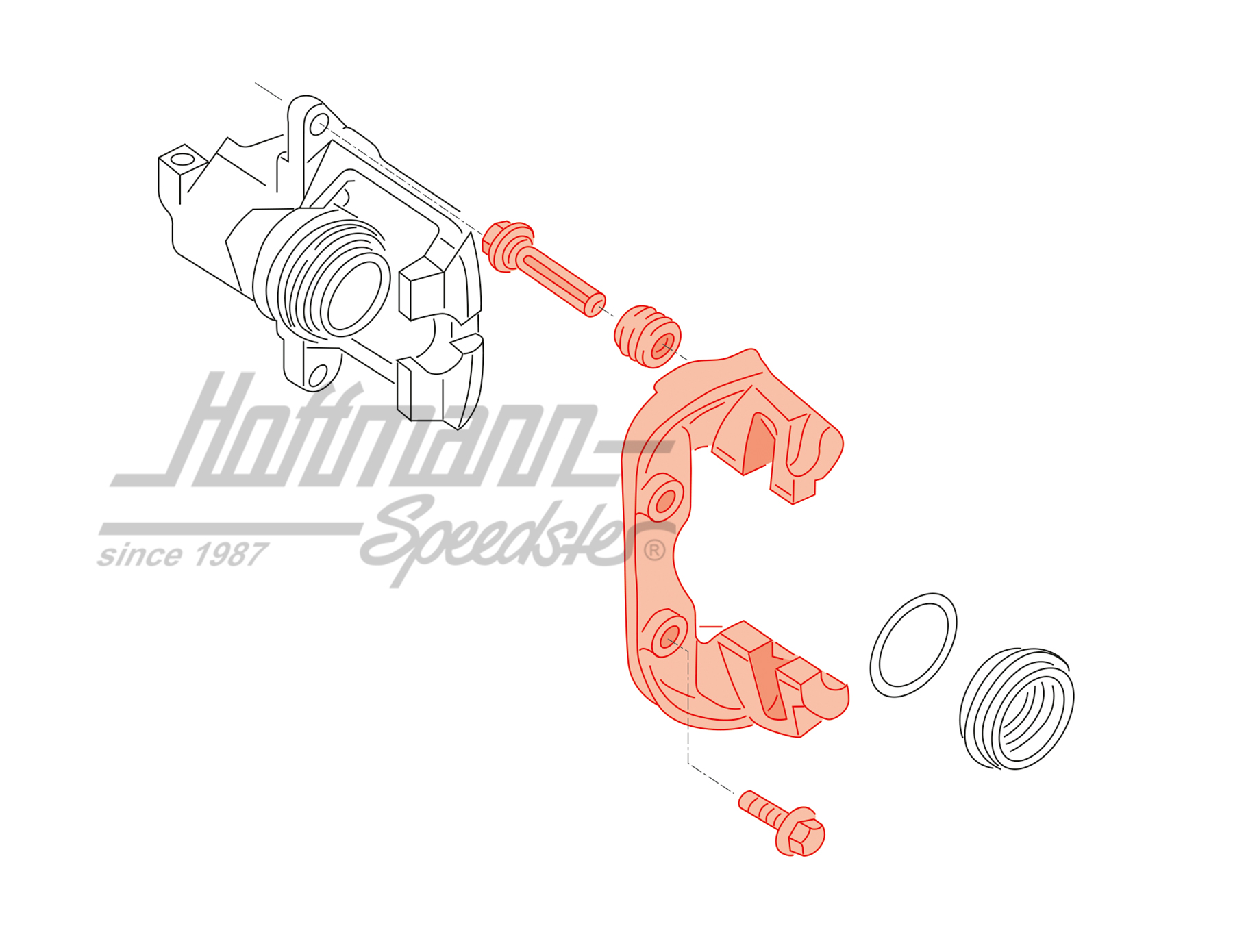 Support de frein, Bus T3, 8.86-7.92, gauche/droite                                                  