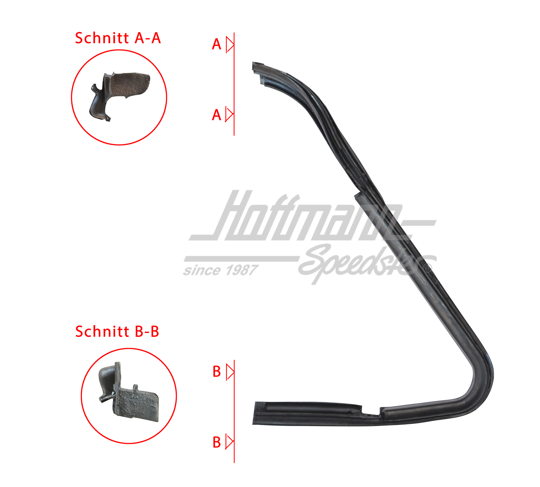 Joint, déflecteur, Type 3, 4.61-7.73, droite | 311 837 626 C | 069-8058-12