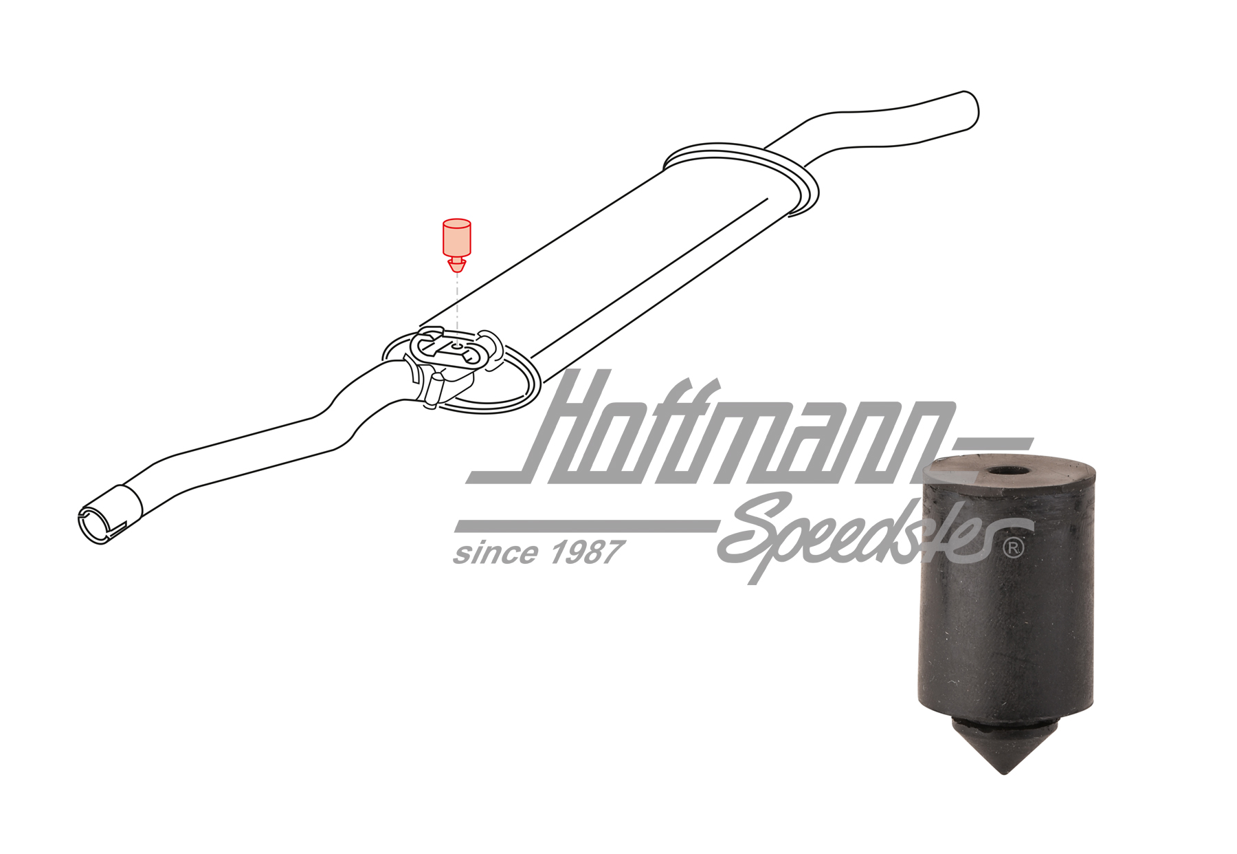 Butée en caoutchouc, silencieux, Golf | 431 253 149 A | 202-0250