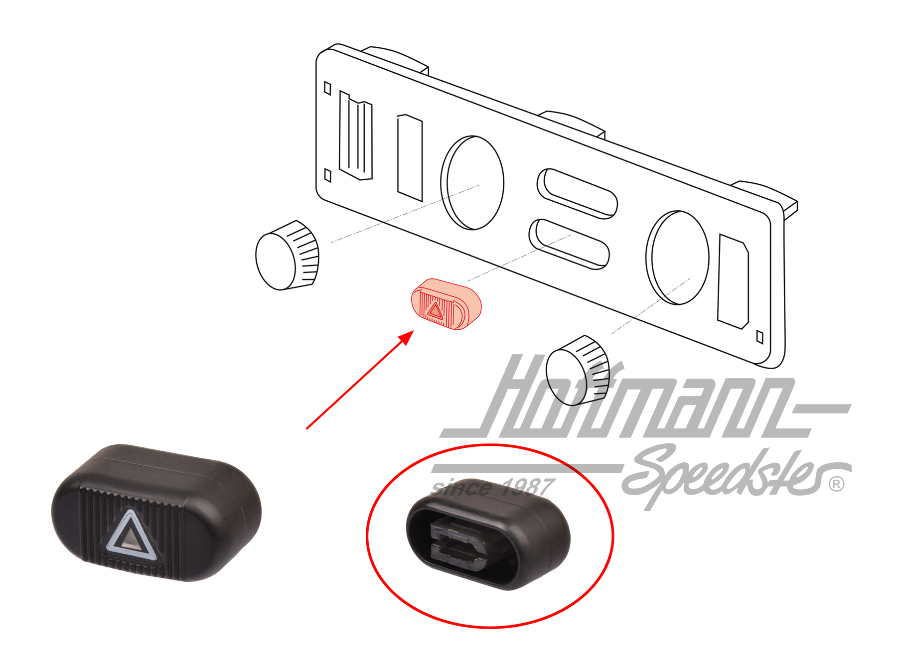 Bouton, climatisation, 964/944/993                                                                  