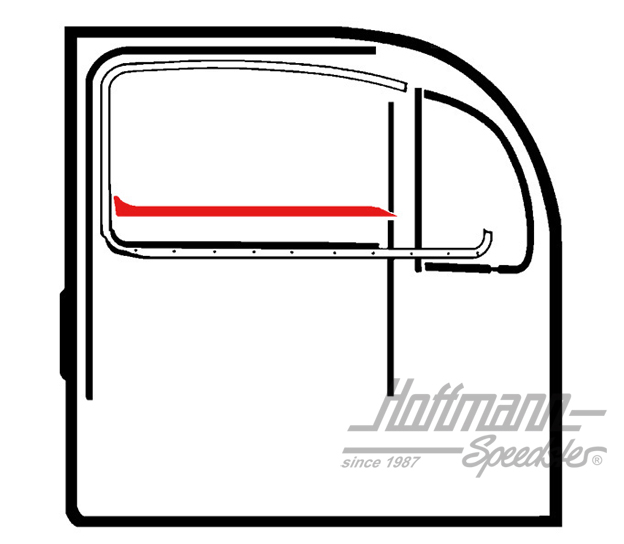 Lèche-vitre, intérieure, 8.68-, gauche | 111 837 475 B | 020-5241