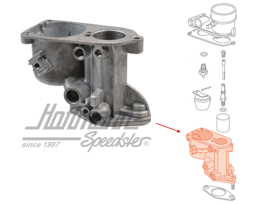 Embase de carburateur, 26VFIS (nue) | 111 129 301 A | 020-1316-06