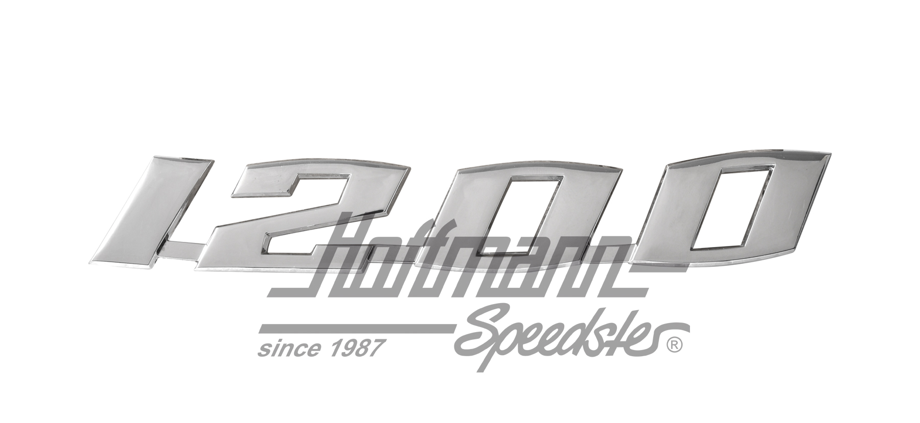 Sigle "1200", 15.5 x 2.5 cm, chromé | 111 853 687 | 020-6066-10