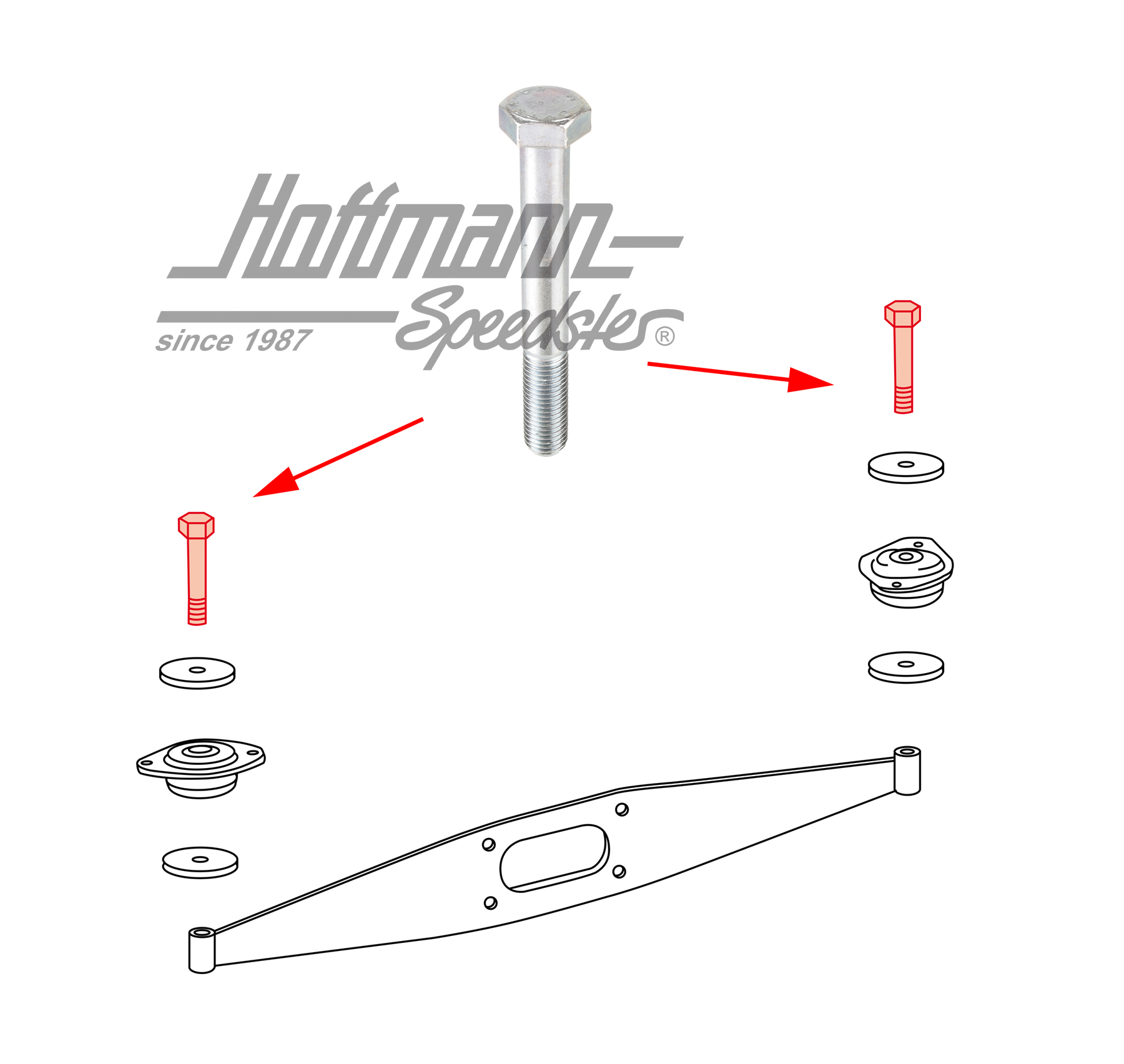 Vis, support de moteur, 911, 65-98 | N  010 191 2 | 530-3800-33
