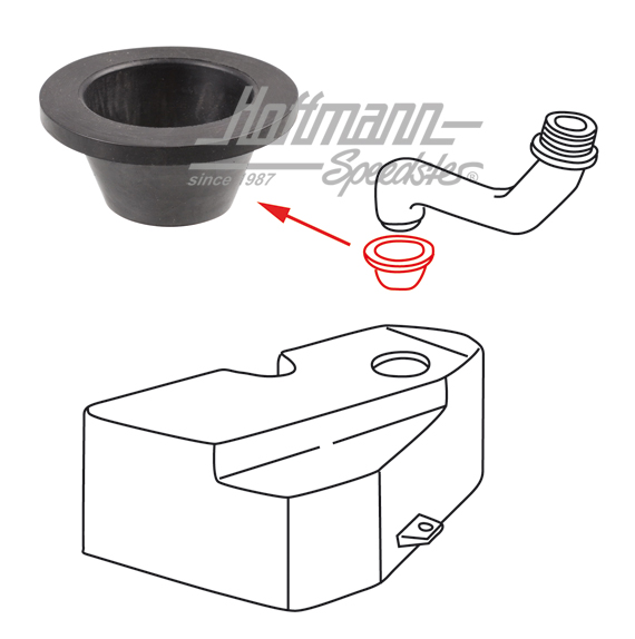 Joint, tubulure, réservoir d'eau | 251 955 489 | 340-6370