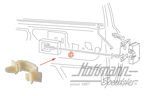 Clip, tige de traction, ouvre-porte, Golf 2                                                         