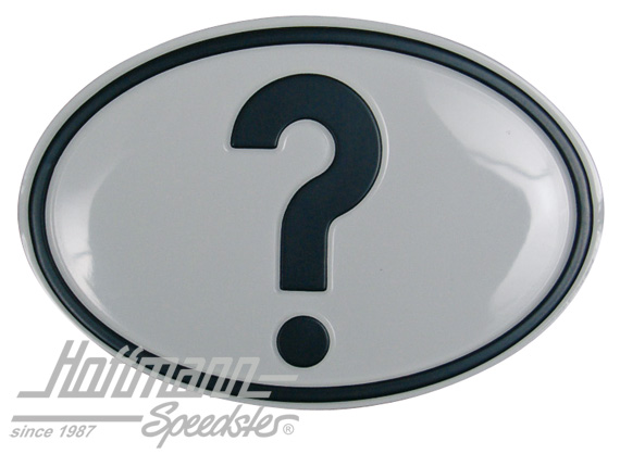 Plaque de nationalité "?", alu |  | 020-2408