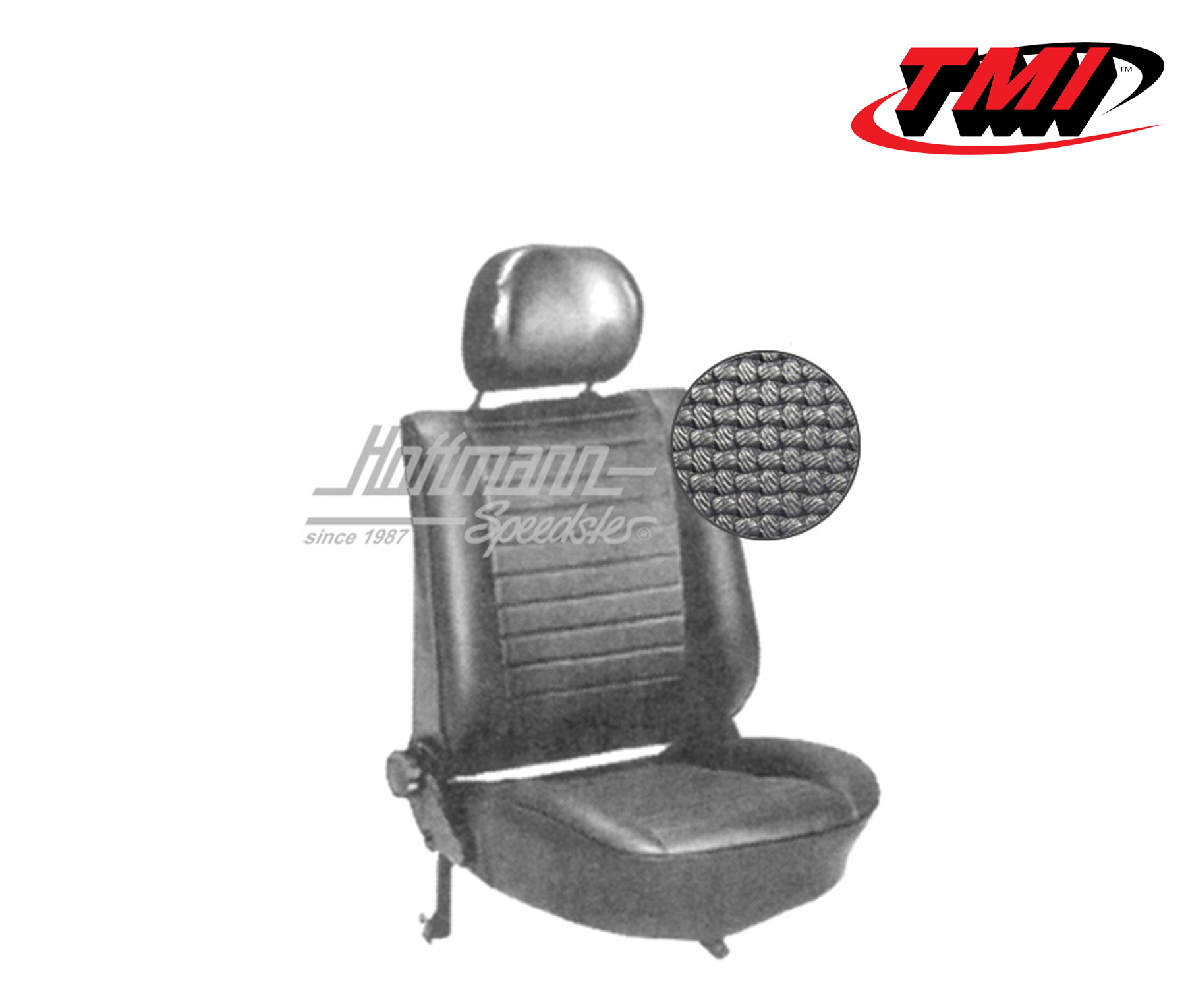 Housses de sièges, Cabriolet, 8.76-, tissu natté, noires | 43-1328-01 | 055-6440