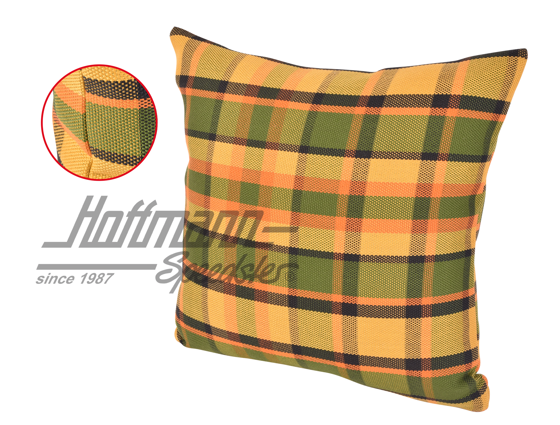 Coussin, Westfalia, jaune/orange, 39x39cm |  | 098-1310-59