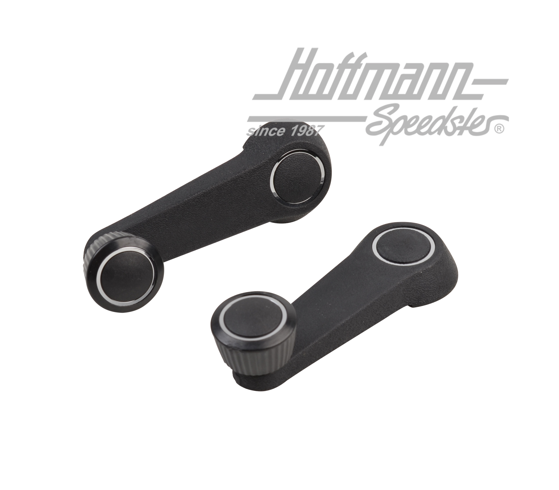 Manivelle de vitre, standard, noire/chromée | 321 837 581 A 01C | 020-2371-03