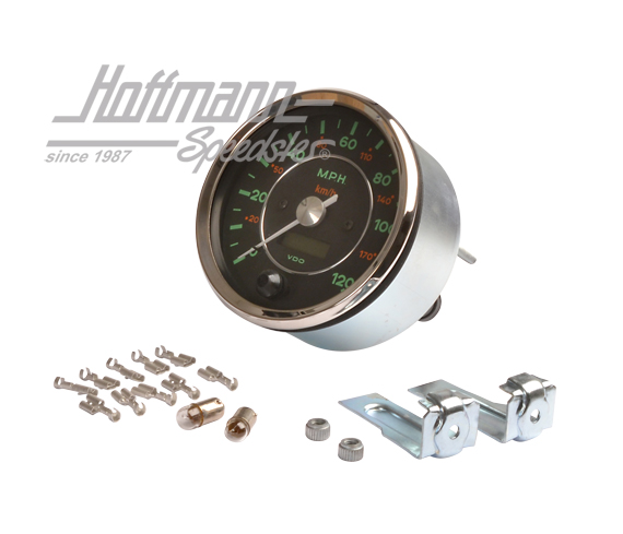 Compteur de vitesse, Porsche 356, 100mm, M./km/h | V519846 | 021-0530