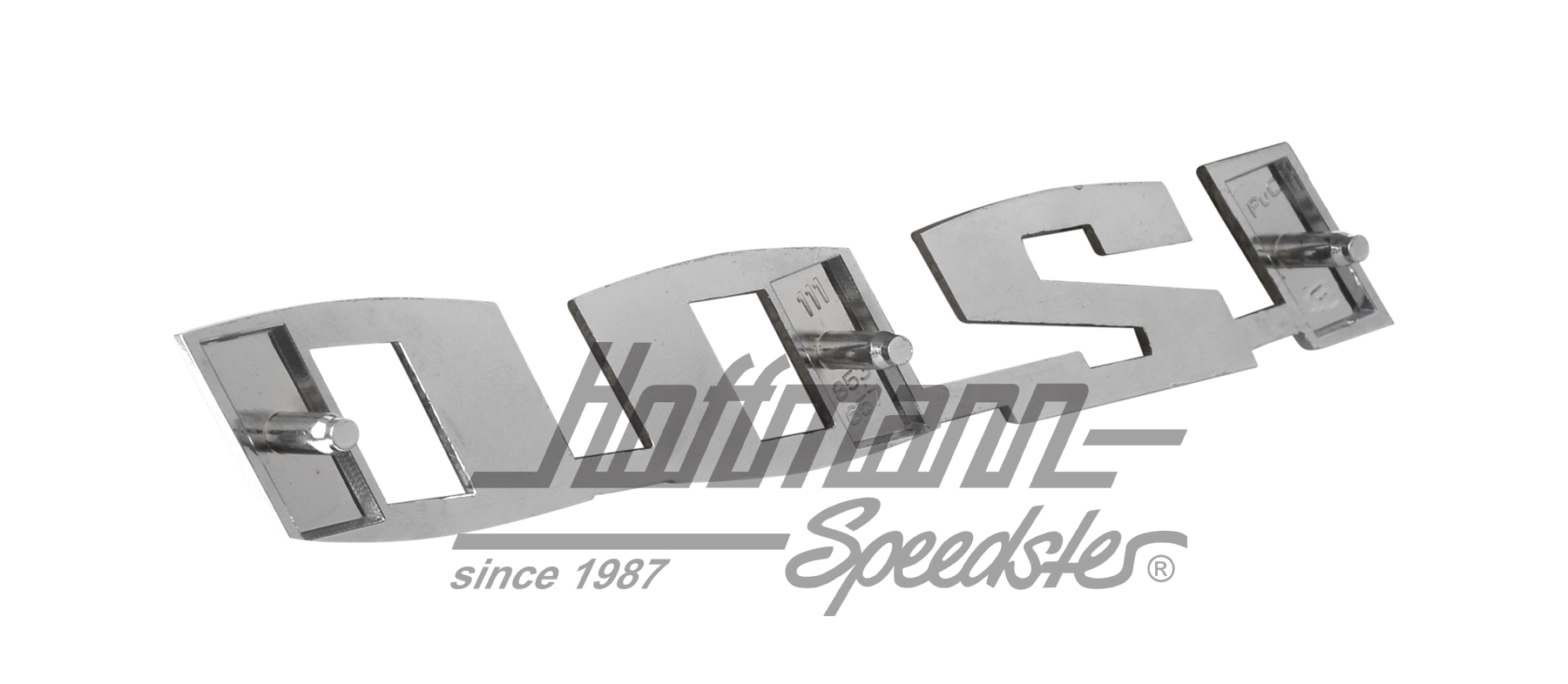 Sigle "1200", 15.5 x 2.5 cm, chromé                                                                 