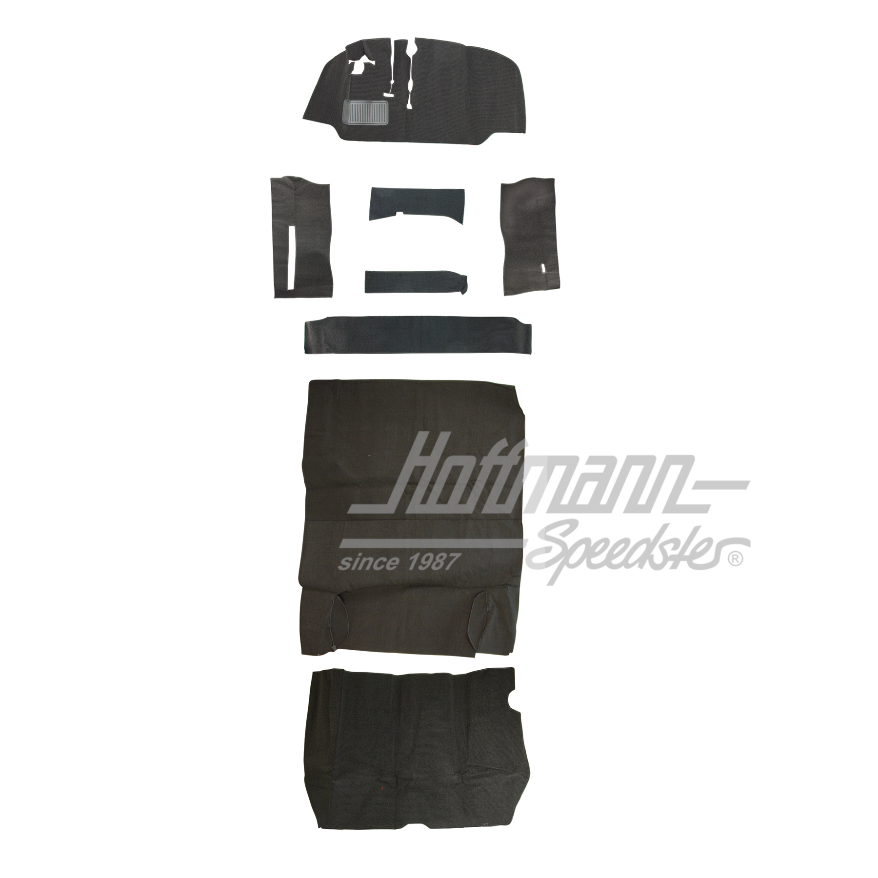 Kit moquettes, Bus T2, 8.67-7.72, gris (sans bourrelet
) | 34-F2110-407    ohne | 098-0027-05