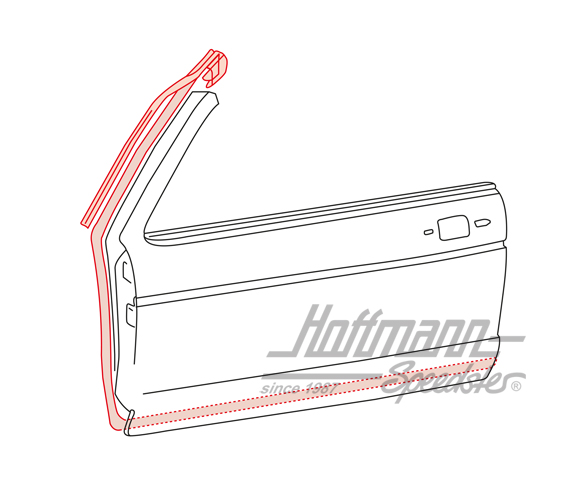 Joint de porte, Golf 1 Cabriolet, -7.83, gauche                                                     
