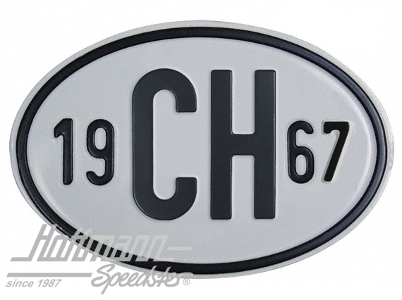Plaque de nationalité "CH", alu, avec année "1967" |  | 020-2401-67