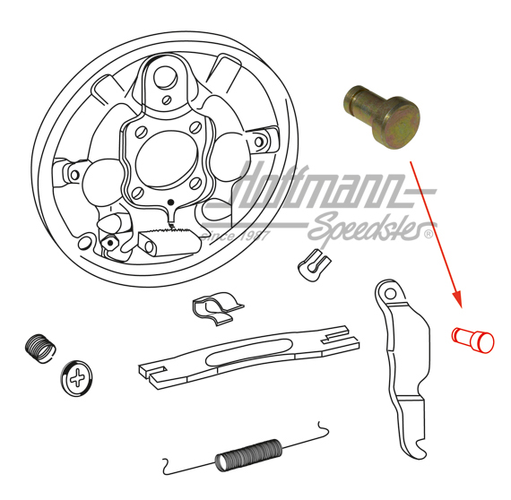 Pivot, levier de câble de frein à main | 211 609 601 B | 020-4099-04