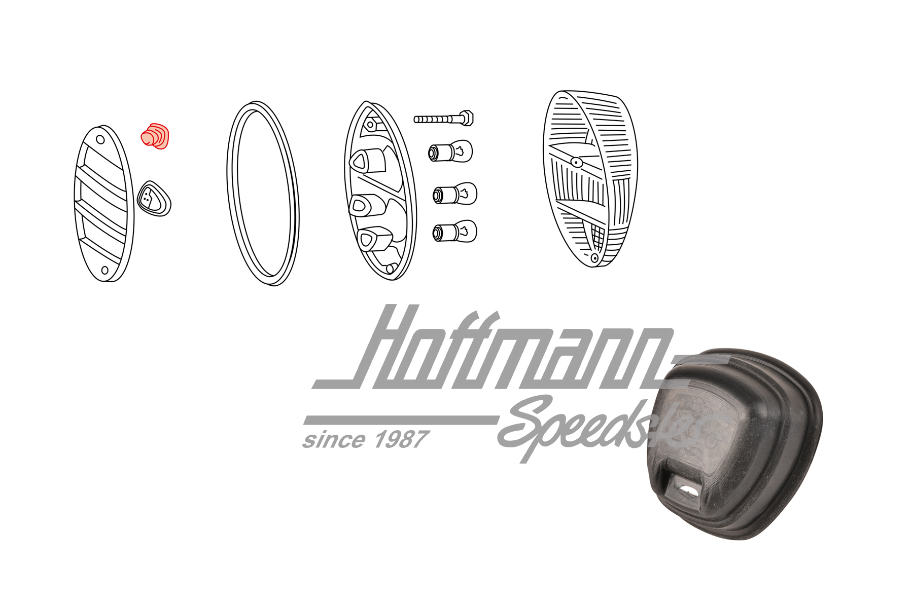 Joint, support de lampe, feu arrière (unipolaire) | 311 945 281 A | 060-0086-06