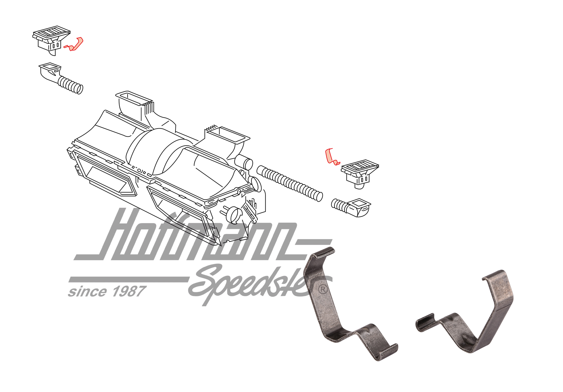 Crampons, buse d'air, tableau de bord
, G/D | 255 819 396 | 360-0270-30