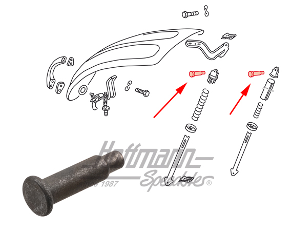 Boulon, charnière de capot, en haut, 8.61- | 133 823 335 | 020-0703-25