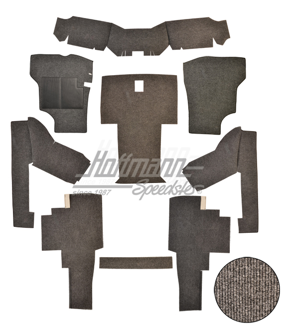 Kit moquettes, anthracite, Bus T3 WBX | CK7292A Charcoal Narrow Weave | 360-0900-12