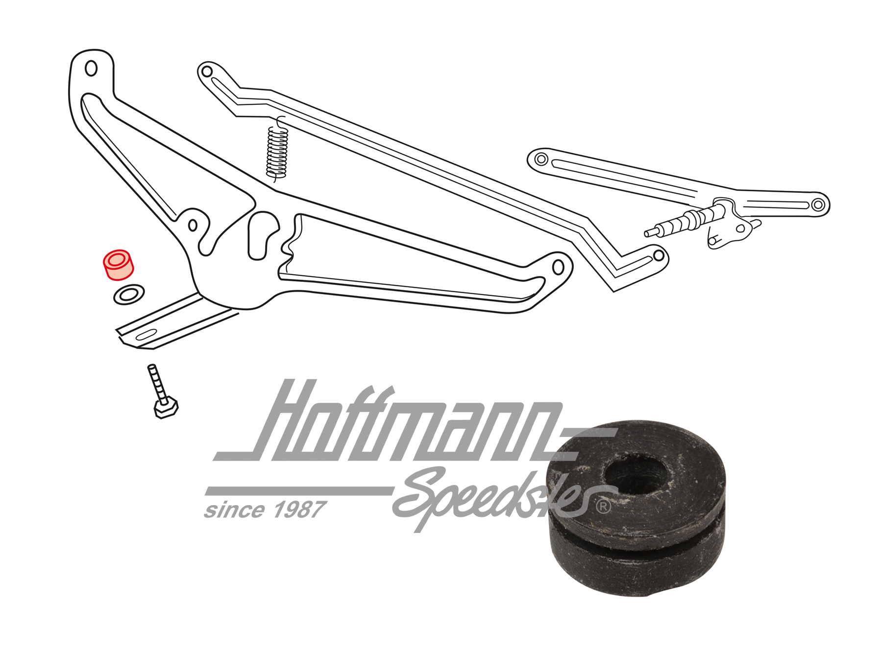 Gaine, moteur d'essuie-glace, 8.65- | 111 955 641 | 020-4808-30