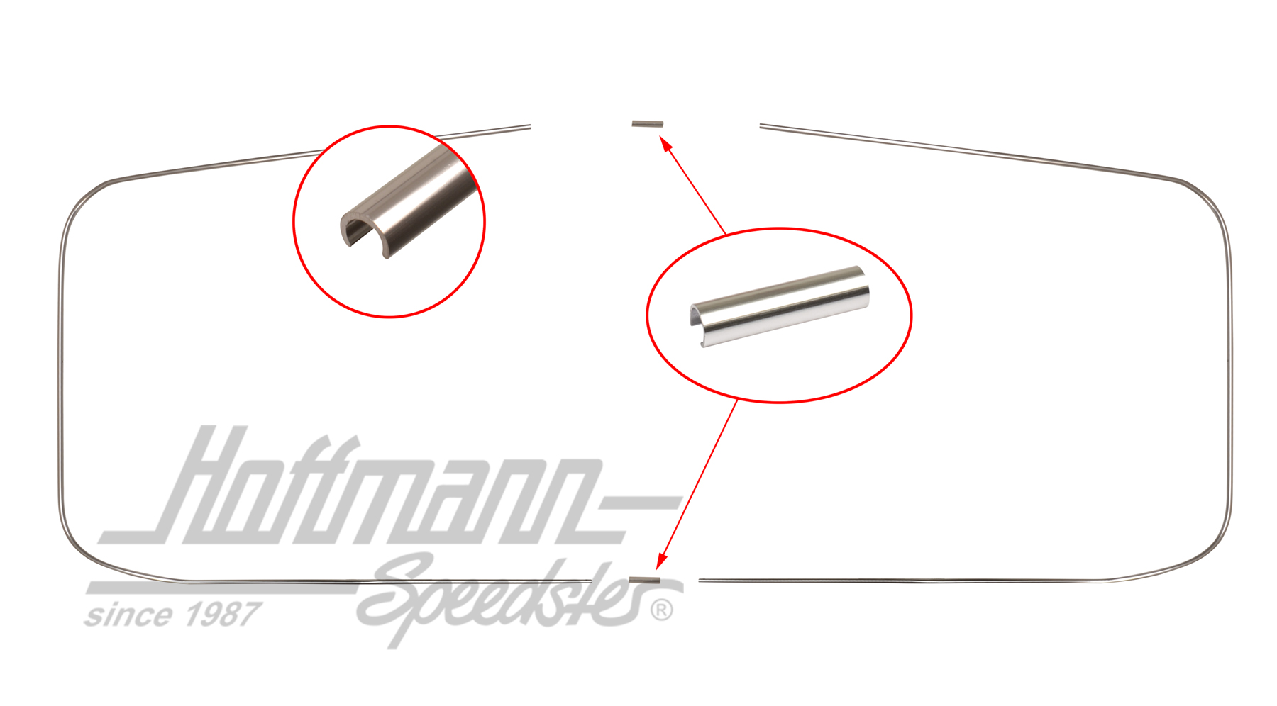Cadre décoratif, aluminium, pare-brise, 8.63-7.73 | 315 853 305/306 | 069-8450