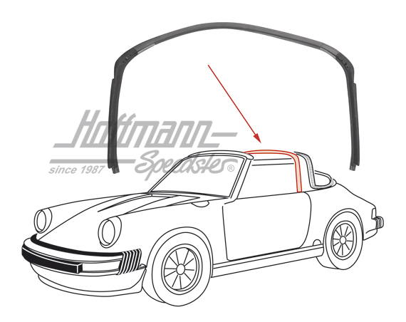 Joint, arceau Targa, avant, 911, 74-85 | 911 565 091 45 | 515-0101-08