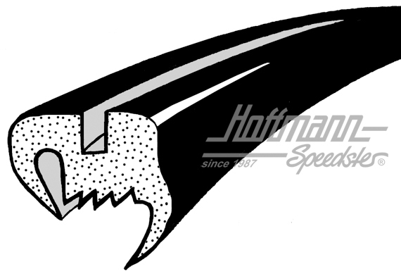 Joint de lunette arrière "plat", sans rainure pour moulures, berline, 3.53-7.57 | 113 845 521 | 020-5132-30