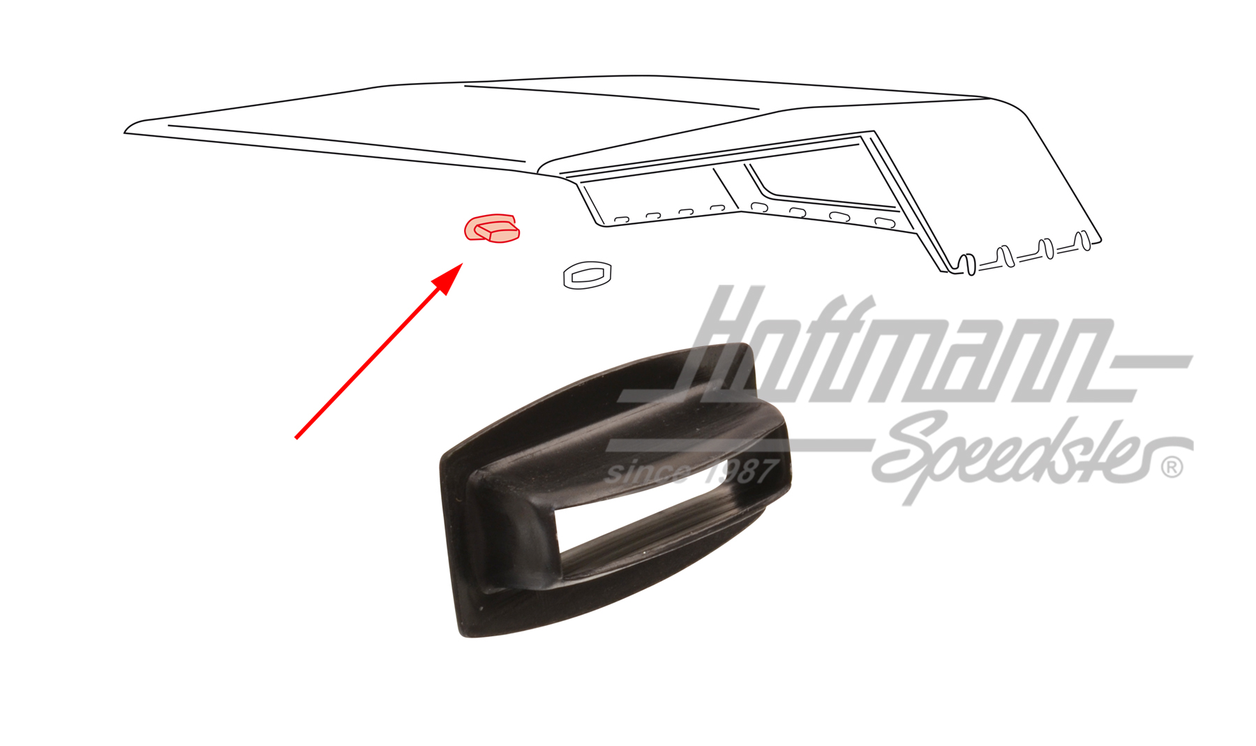 Anneau, extérieur, capote, Type 181 (Kübel) | 181 871 235 | 080-2910-33