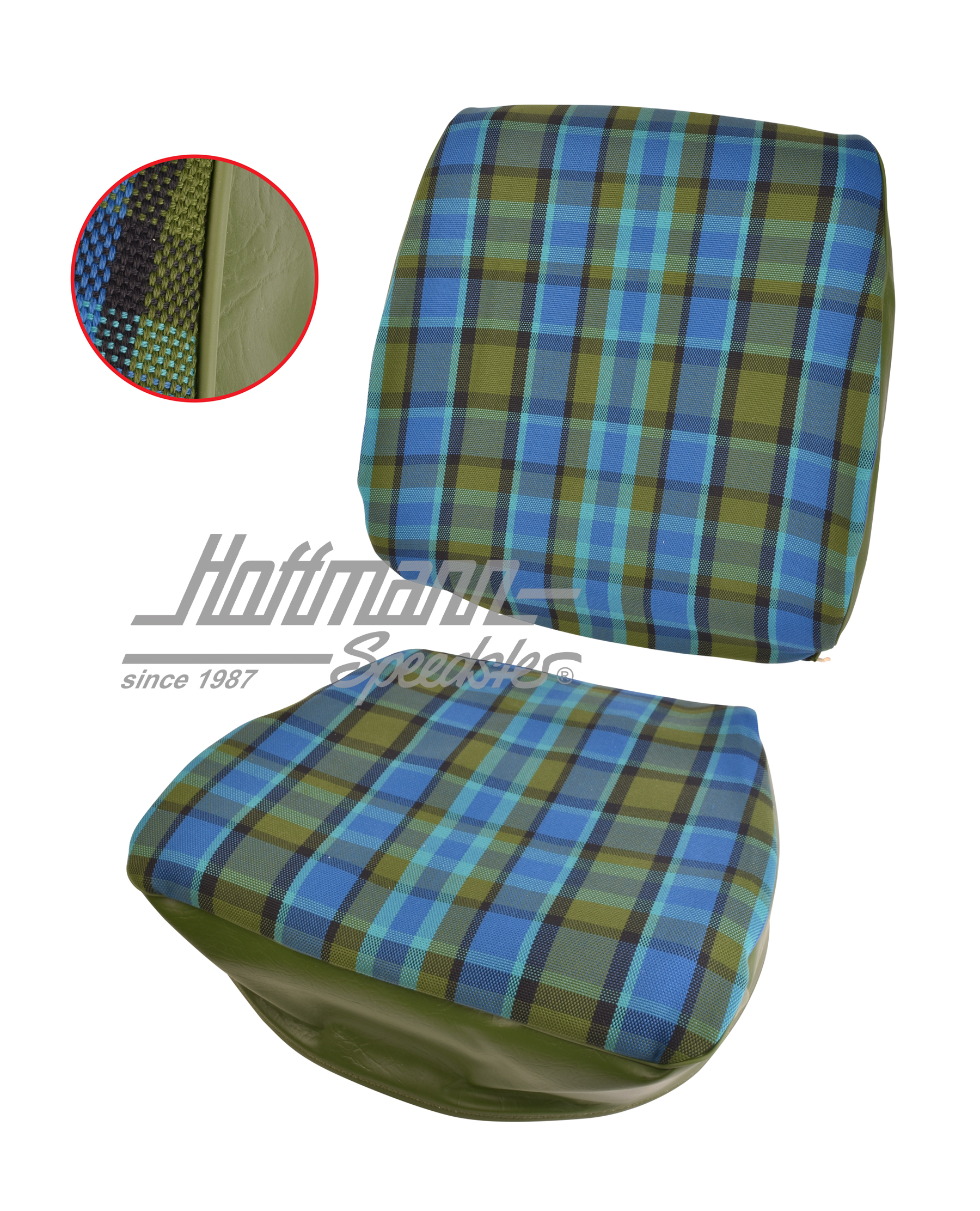 Housse de siège, Westfalia, bleu/vert, 74-79 |  | 098-1275-50