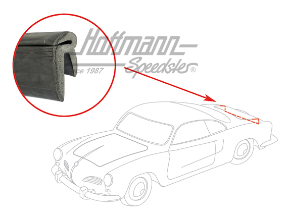 Joint de capot-moteur, Karmann Ghia | 141 827 705 A | 060-0050