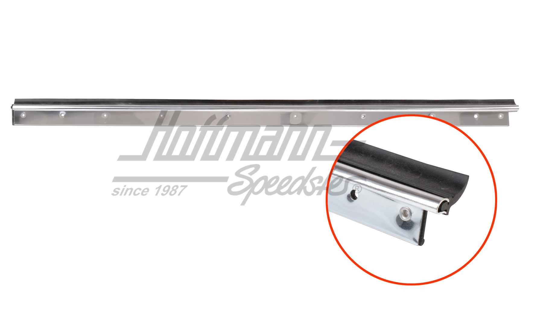 Lèche-vitre, extérieure, arrière, aluminium, droite, 8.65- | 151 847 346 B | 020-4942