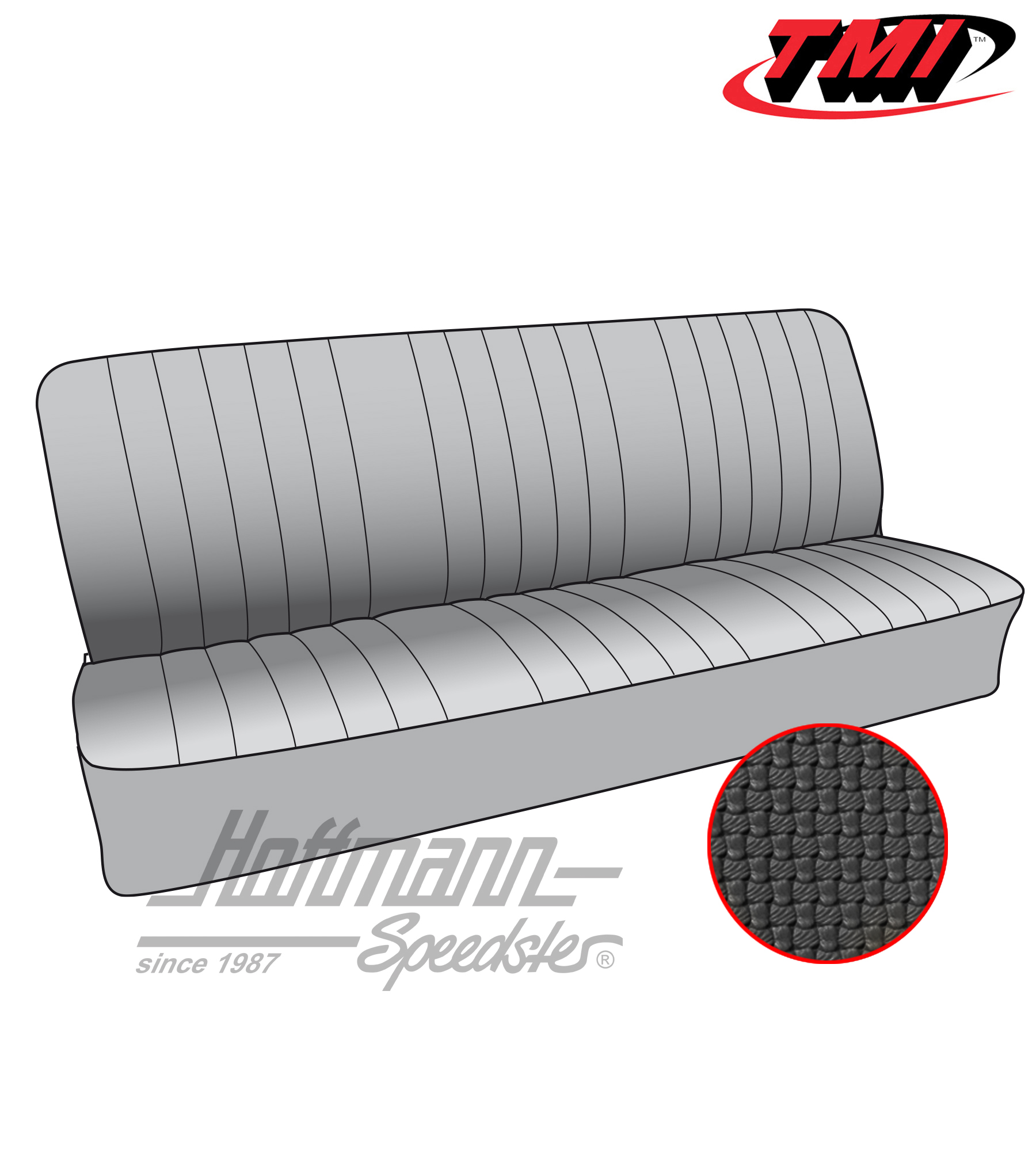 Housses de sièges, banquette AR, 50-67, noires | 43-2121-01 | 098-0670-10