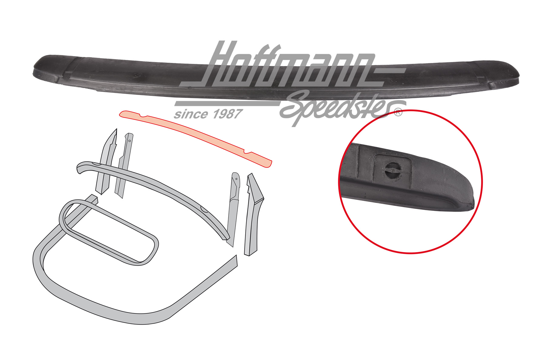 Arceau sur pare-brise (plastique), 8.57-7.64 | 151 871 189 DK | 020-4599-18